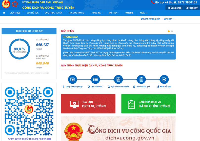 Hướng dẫn làm lý lịch tư pháp online tại Long An