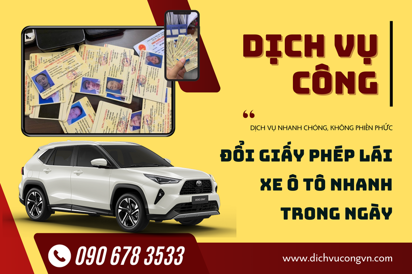 Đổi giấy phép lái xe ô tô tại Lâm Đồng nhanh chóng