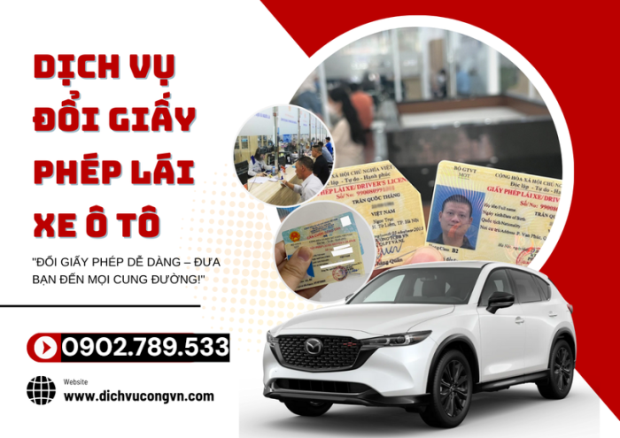 Hướng dẫn đổi bằng lái xe ô tô