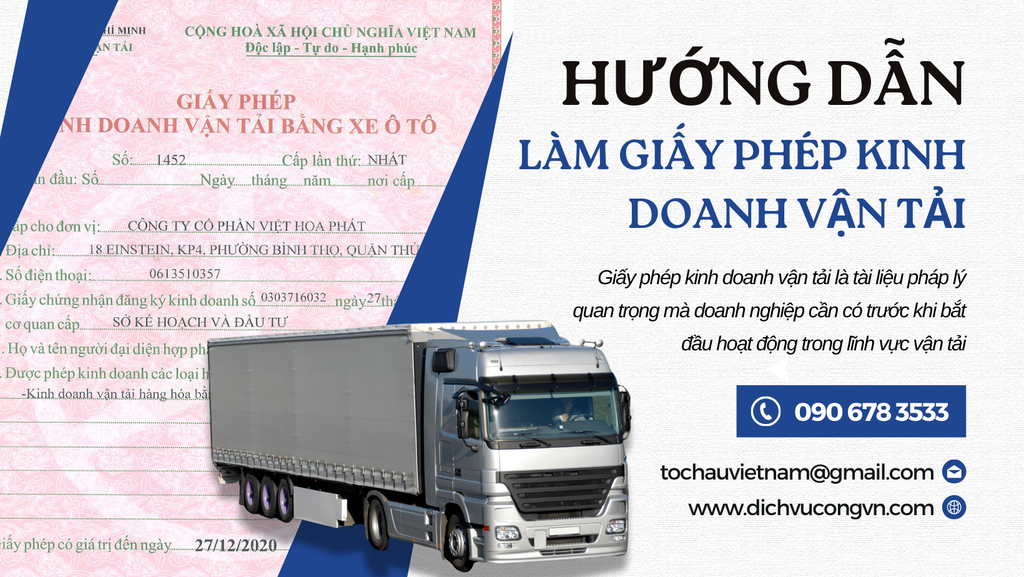 Hướng dẫn cách làm giấy phép kinh doanh vận tải tại Hà Nội