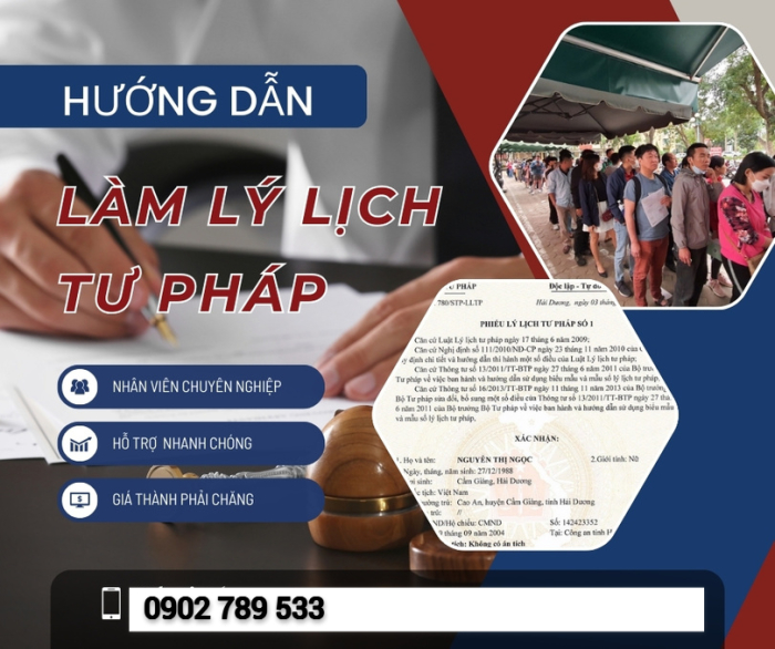 Hướng dẫn làm lý lịch tư pháp