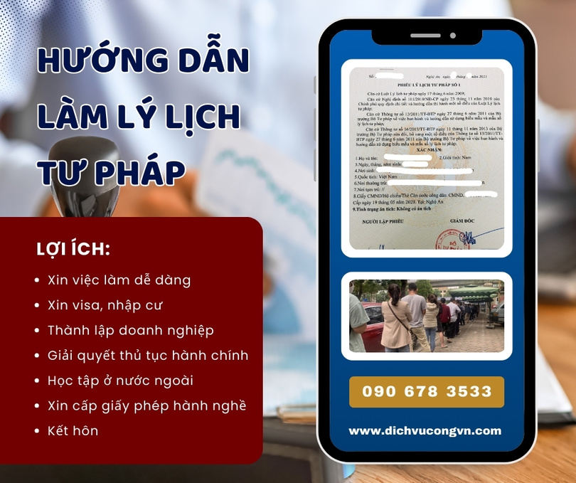 Hướng dẫn thủ tục làm lý lịch tư pháp tại Hà Nội