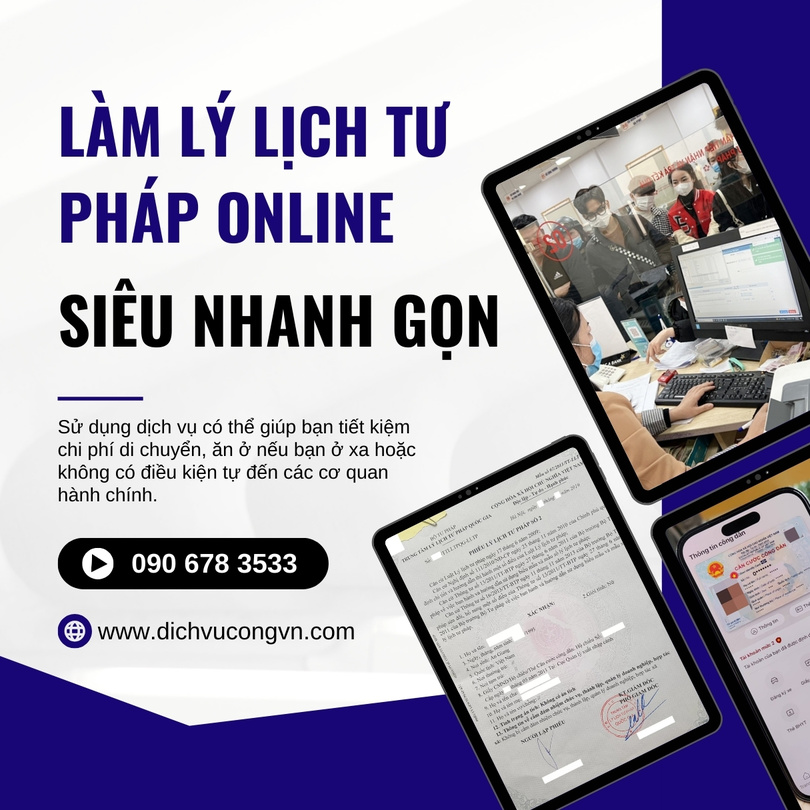 Làm lý lịch tư pháp trực tuyến tại Thái Bình