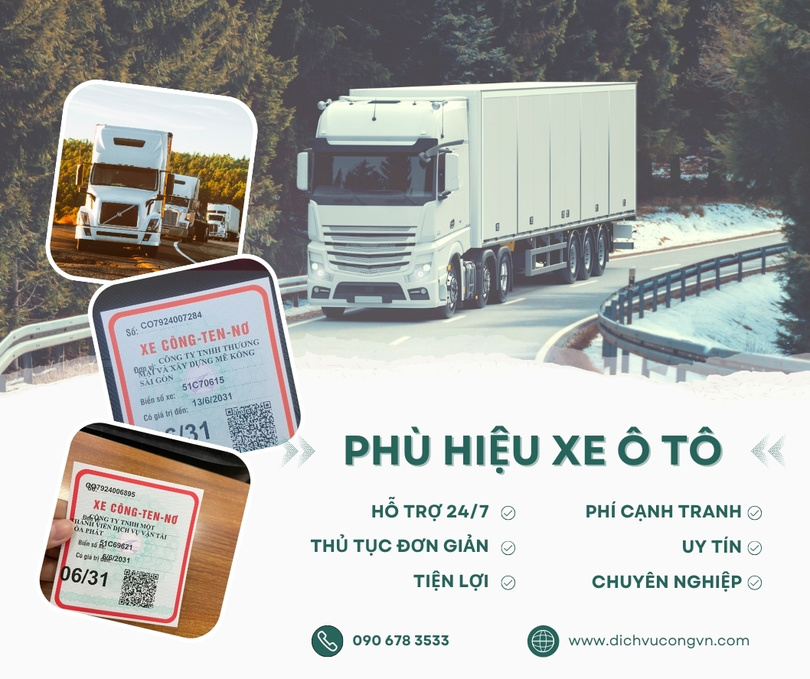 Làm phù hiệu xe ô tô tại Bình Dương