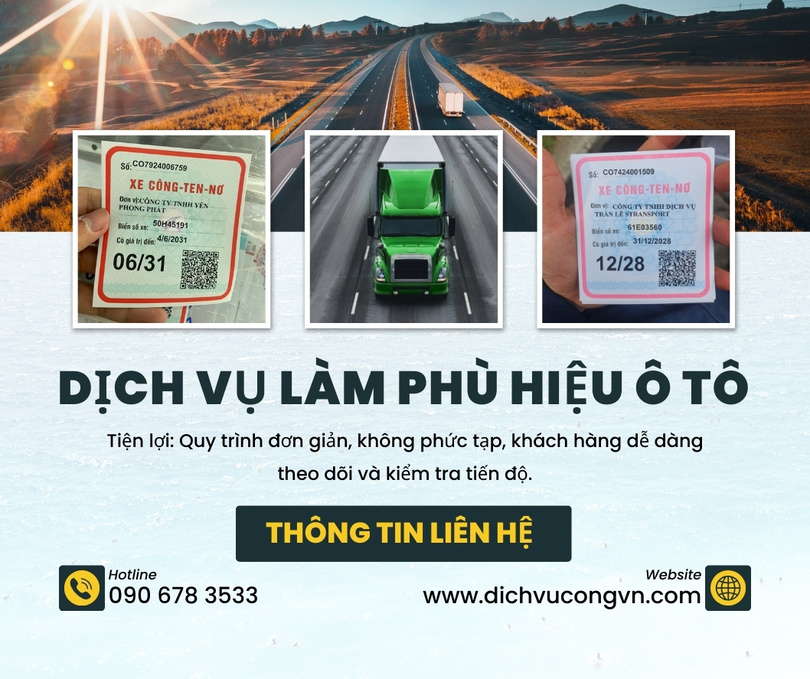 Dịch vụ làm phù hiệu xe ô tô tại Bình Dương