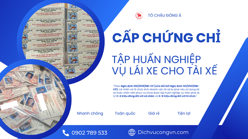 Làm thẻ tập huấn nghiệp vụ lái xe tại Đà Nẵng