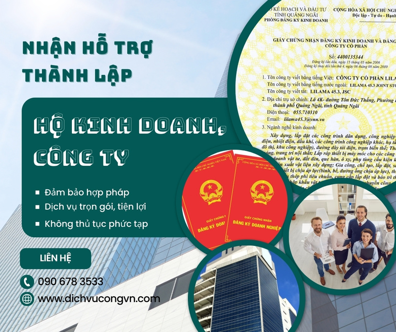 Thành lập công ty, hộ kinh doanh tại Bình Dương