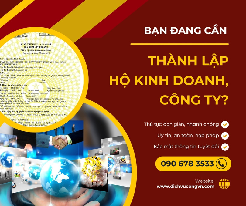 Thành lập công ty, hộ kinh doanh tại Hồ Chí Minh